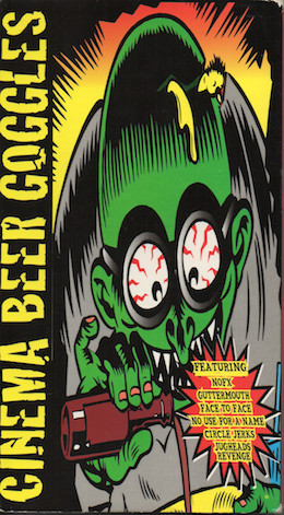 The cover of the 1995 punk rock music compilation: Cinema Beer Goggles.